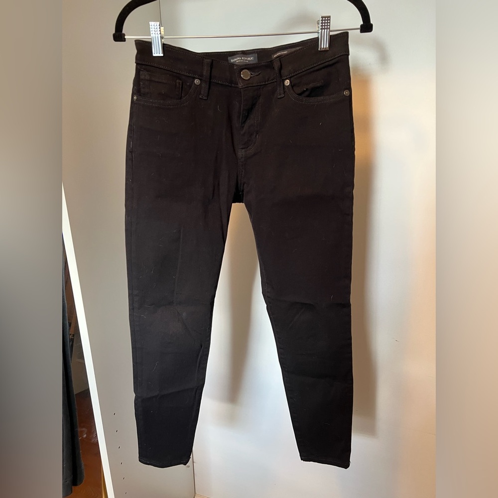 Banana Republic Black Mid Rise Skinny Jeans 27R